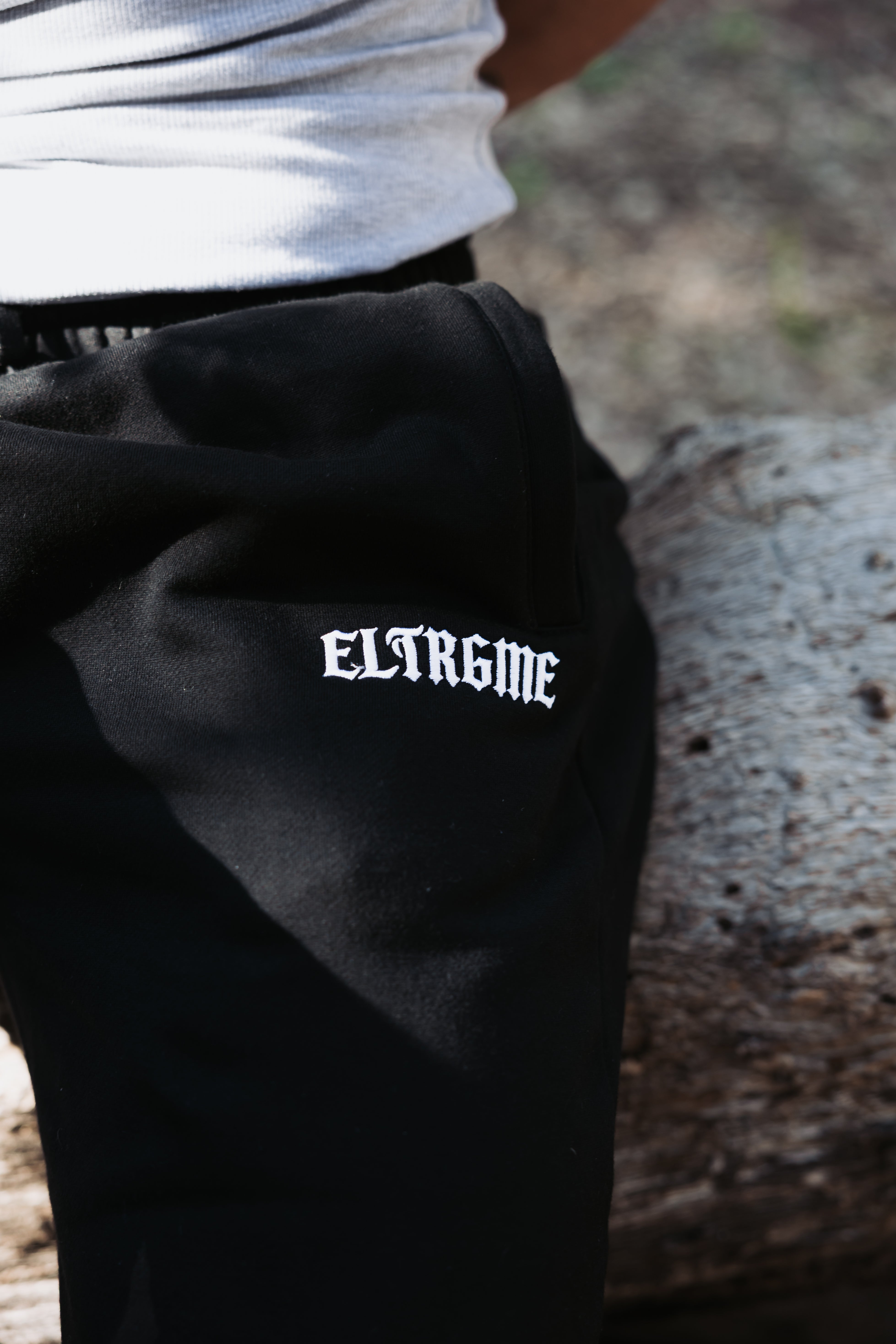 No Cuff Old English Joggers