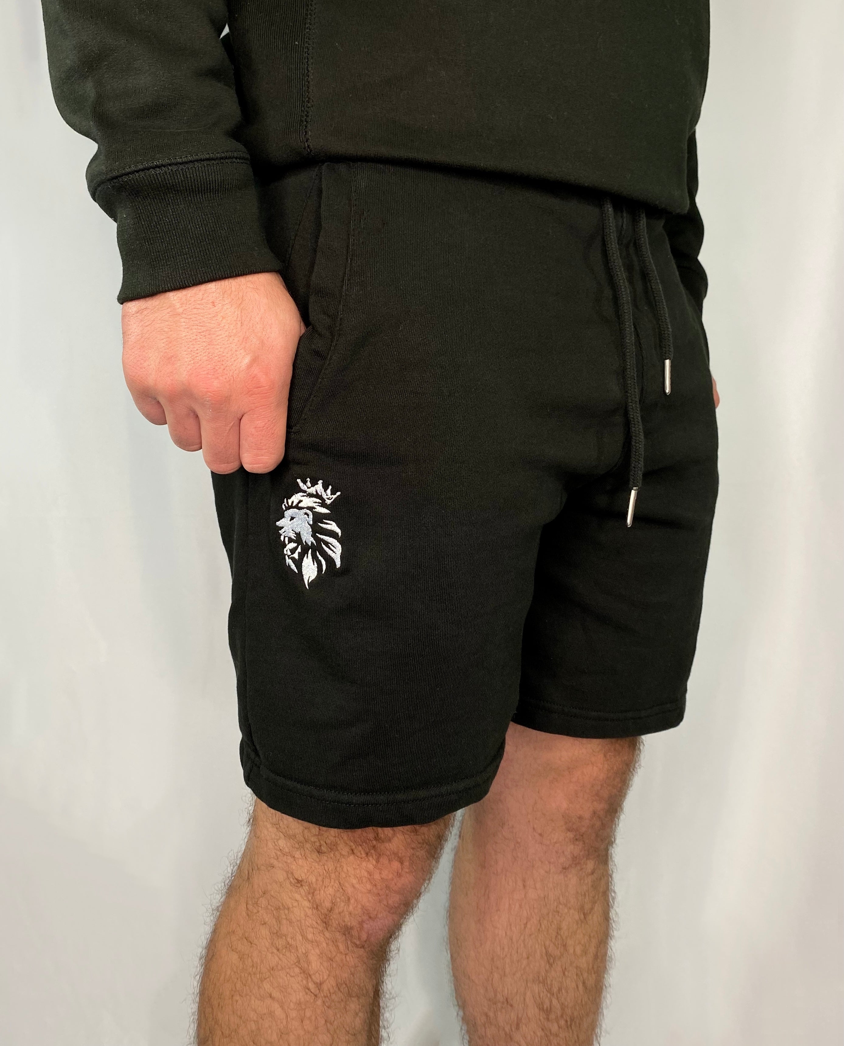 Embroidered Lion Comfort Shorts