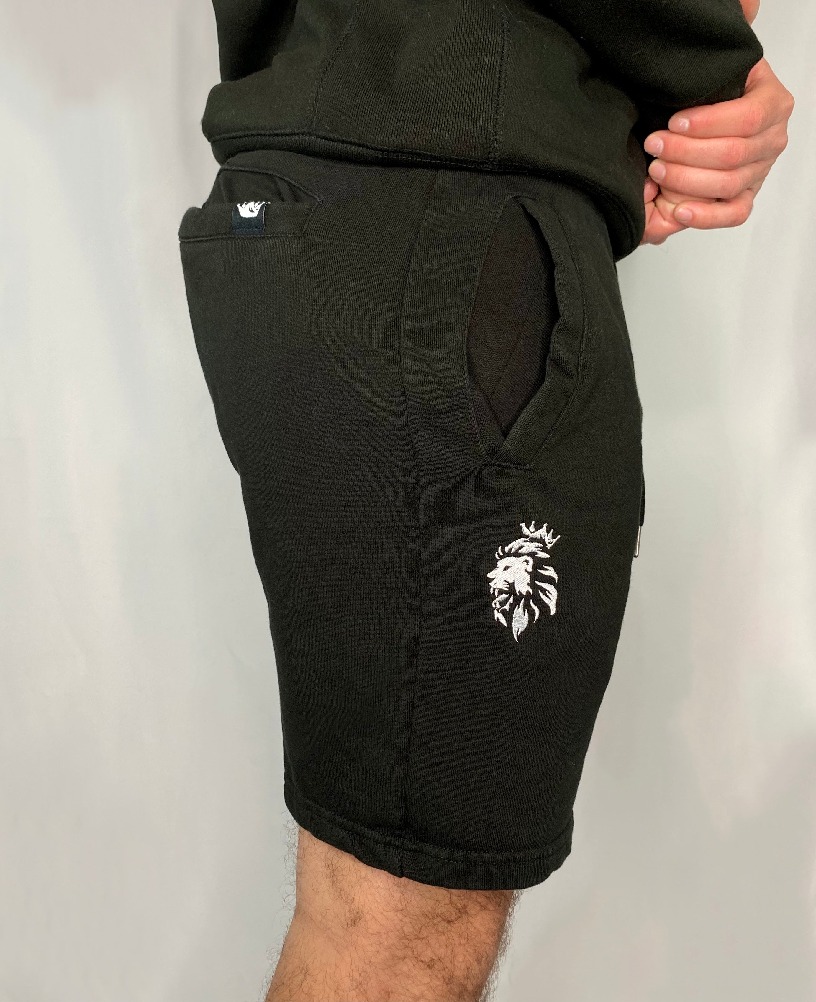 Embroidered Lion Comfort Shorts